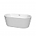 60" Freestanding Bathtub in White with Polished Chrome Drain and Overflow Trim with Hard and Faucet Option
