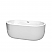 60" Freestanding Bathtub in White with Polished Chrome Drain and Overflow Trim with Hardware and Faucet Options