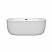 60" Freestanding Bathtub in White with Polished Chrome Drain and Overflow Trim with Hardware and Faucet Options