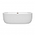 67" Freestanding Bathtub in White with Polished Chrome Drain and Overflow Trim with Hardware and Faucet Options