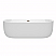 71" Freestanding Bathtub in White with Polished Chrome Drain and Overflow Trim with Faucet and Hardware Option