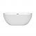 60" Freestanding Bathtub in White with Polished Chrome Drain and Overflow Trim Finish
