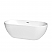 67" Freestanding Bathtub in White with Polished Chrome Drain and Overflow Trim Finish