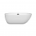 60" Freestanding Bathtub in White with Matte Black Drain and Overflow Trim
