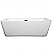 69" Freestanding Bathtub in White with Matte Black Drain and Overflow Trim
