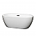 60" Freestanding Bathtub in White with Matte Black Drain and Overflow Trim Finish