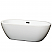 68" Freestanding Bathtub in White with Matte Black Drain and Overflow Trim