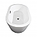 60" Freestanding Bathtub in White with Matte Black Pop-Up Drain and Overflow Trim