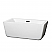 59" Freestanding Bathtub in White with Matte Black Drain and Overflow Trim