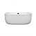 60" Freestanding Bathtub in White with Matte Black Drain Color and Overflow Trim