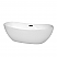 70" Freestanding Bathtub in White with Matte Black Pop-up Drain and Overflow Trim