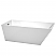 67" Freestanding Bathtub in White with Matte Black Drain and Overflow Trim Finish