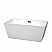 59" Freestanding Bathtub in White Finish with Matte Black Drain and Overflow Trim