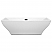 71" Freestanding Bathtub in White Finish with Matte Black Drain and Overflow Trim