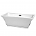 67" Freestanding Bathtub in White Finish with Matte Black Pop-up Drain and Overflow Trim