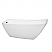 67" Freestanding Bathtub in White with Overflow TrimMatte and Black Pop-up Drain