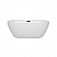59" Freestanding Bathtub in White with Overflow Trim and Matte Black Drain