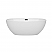 63" Freestanding Bathtub in White with Matte Black Drain and Overflow Trim Finish