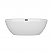 67" Freestanding Bathtub in White with Overflow Trim and Matte Black Drain