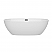 71" Freestanding Bathtub in White Finish with Matte Black Pop-up Drain and Overflow Trim