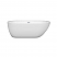 60" Freestanding Bathtub in White with Shiny White Drain and Overflow Trim