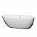 65" Freestanding Bathtub in White with Shiny White Drain and Overflow Trim