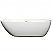 71" Freestanding Bathtub in White with Shiny White Drain and Overflow Trim
