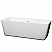 69" Freestanding Bathtub in White with Shiny White Drain and Overflow Trim