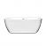60" Freestanding Bathtub in White with Shiny White Drain and Overflow Trim Finish
