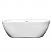 68" Freestanding Bathtub in White with Shiny White Drain and Overflow Trim