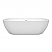 72" Freestanding Bathtub in White with Shiny White Drain and Overflow Trim