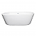 67" Freestanding Bathtub in White with Shiny White Drain and Overflow Trim