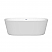 67" Freestanding Bathtub in White with Shiny White Pop-up Drain and Overflow Trim