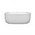60" Freestanding Bathtub in White Finish with Shiny White Drain and Overflow Trim