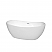 60" Freestanding Bathtub in White Finish with Overflow Trim and Shiny White Drain