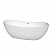 70" Freestanding Bathtub in White with Shiny White Drain and Overflow Trim