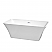 59" Freestanding Bathtub in White Finish with Shiny White Drain and Overflow Trim