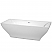 71" Freestanding Bathtub in White with Overflow Trim and Shiny White Drain Finish
