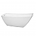 67" Freestanding Bathtub in White with Overflow Trim and Shiny White Pop-up Drain Finish