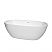67" Freestanding Bathtub in White with Pop-up Drain Overflow Trim with Shiny White Upgrade
