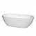71" Freestanding Bathtub in White with Shiny White Pop-up Drain Finish and Overflow Trim