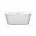 59" Freestanding Bathtub in White with Shiny White Pop-up Drain and Overflow Trim Finish