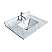 30" Single Bathroom Vanity in Dark Gray, Light-Vein Carrara Cultured Marble Countertop, Undermount Square Sink, Matte Black Trim