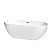 67" Freestanding Bathtub in White with Brushed Nickel Pop-up Drain and Overflow Trim