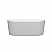 59" Freestanding Bathtub in Matte White with Polished Chrome Drain and Overflow Trim