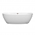 71" Freestanding Bathtub in Matte White with Polished Chrome Drain and Overflow Trim