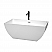 59" Freestanding Bathtub in White with Polished Chrome Trim and Floor Mounted Faucet in Matte Black Finish Product management
