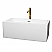 60" Freestanding Bathtub in White with Polished Chrome Trim and Floor Mounted Faucet in Brushed Gold Finish