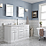 60" Traditional Collection Quartz Carrara Pure White Bathroom Vanity Set With Hardware in Chrome Finish