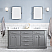 72" Traditional Collection Quartz Carrara Cashmere Grey Bathroom Vanity Set With Hardware in Chrome Finish